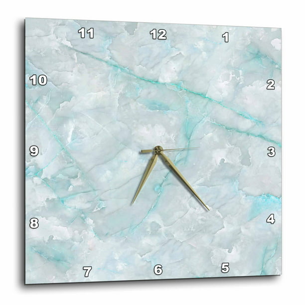3dRoseLuxury Aqua Blue Marble Agate Gem Mineral Stone Snowflake Ornament 3 
